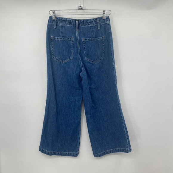 Hollister Ultra High-Rise Culotte Jeans Women Size 3 26 x 22 Blue Denim Wide Leg - Picture 6 of 11